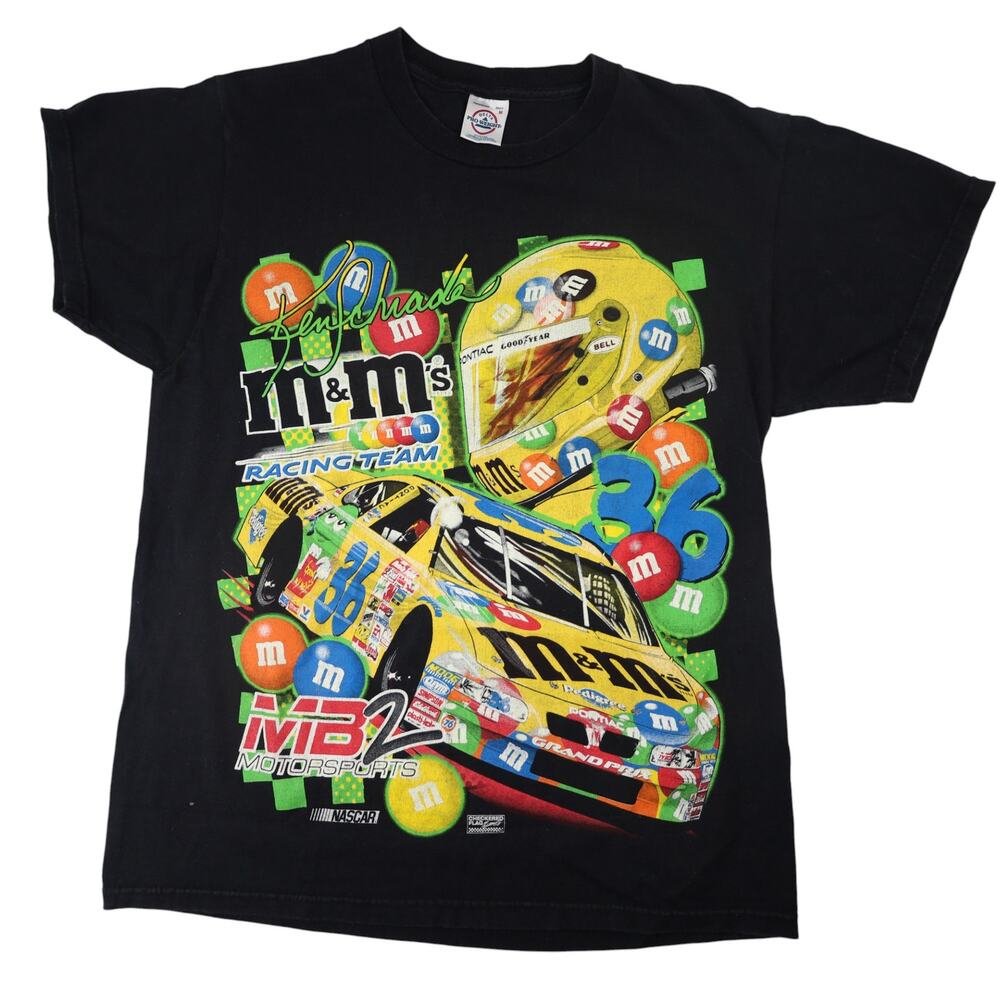 Vintage Y2k M&Ms Racing Team Front/back Graphic T Shirt